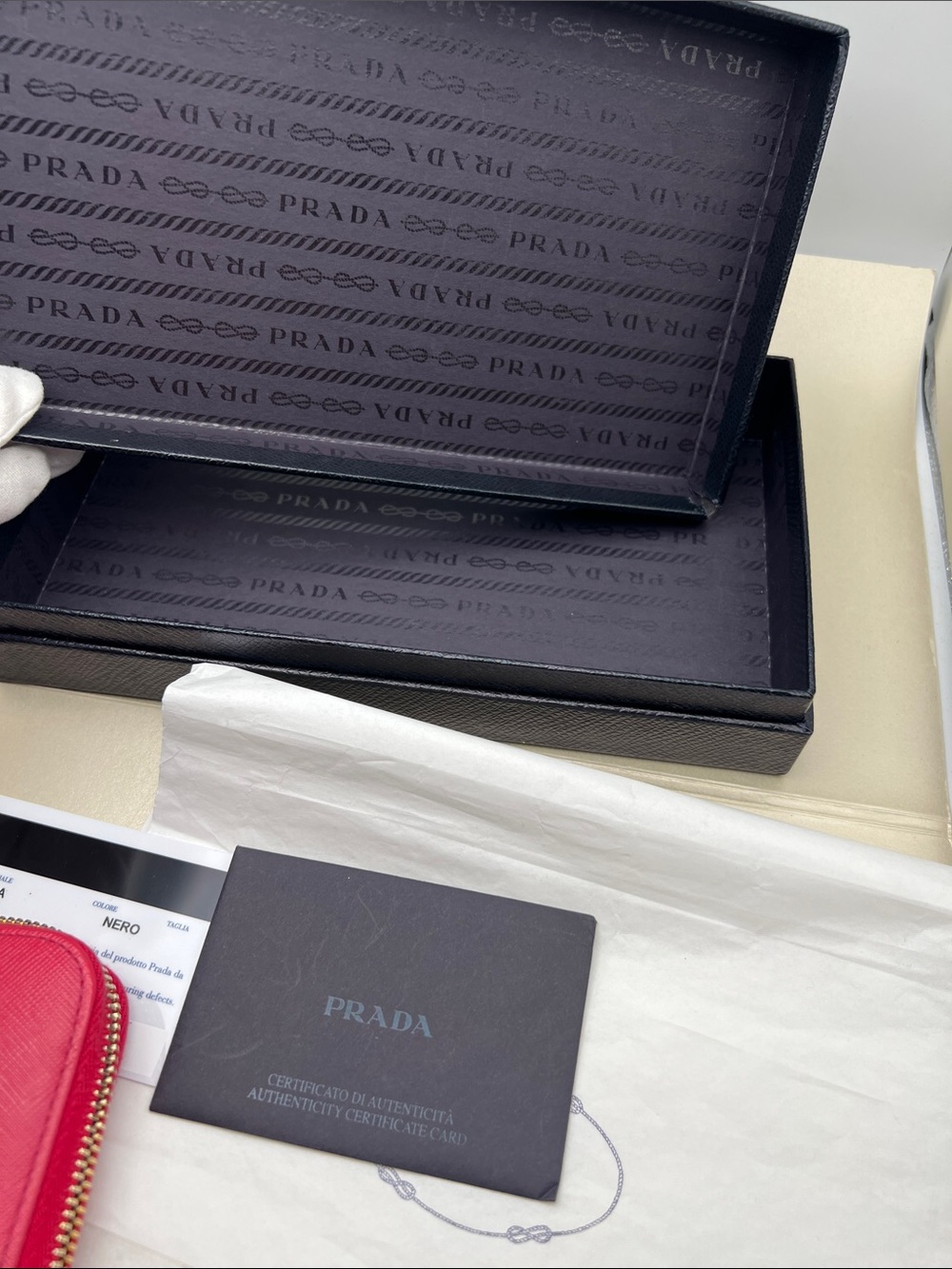Prada Fuchsia Saffiano Leather Bow
Continental Wallet W/Box Authentication Card - Picture 16 of 17